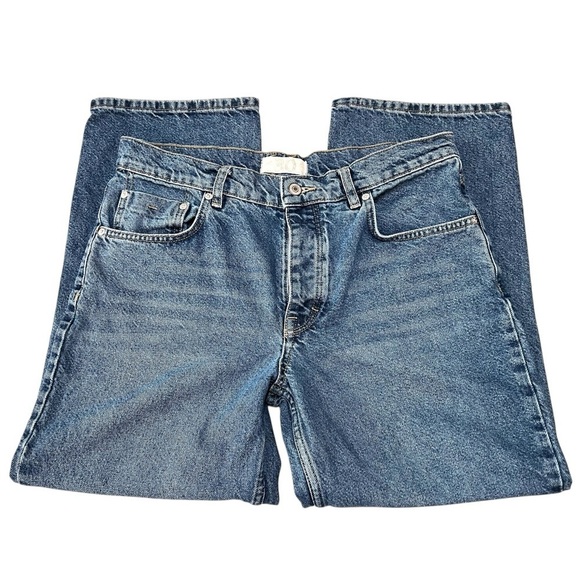 Free People Dropped Boyfriend Relaxed Fit Rigid Ankle Jeans Women’s 30 - Picture 4 of 9